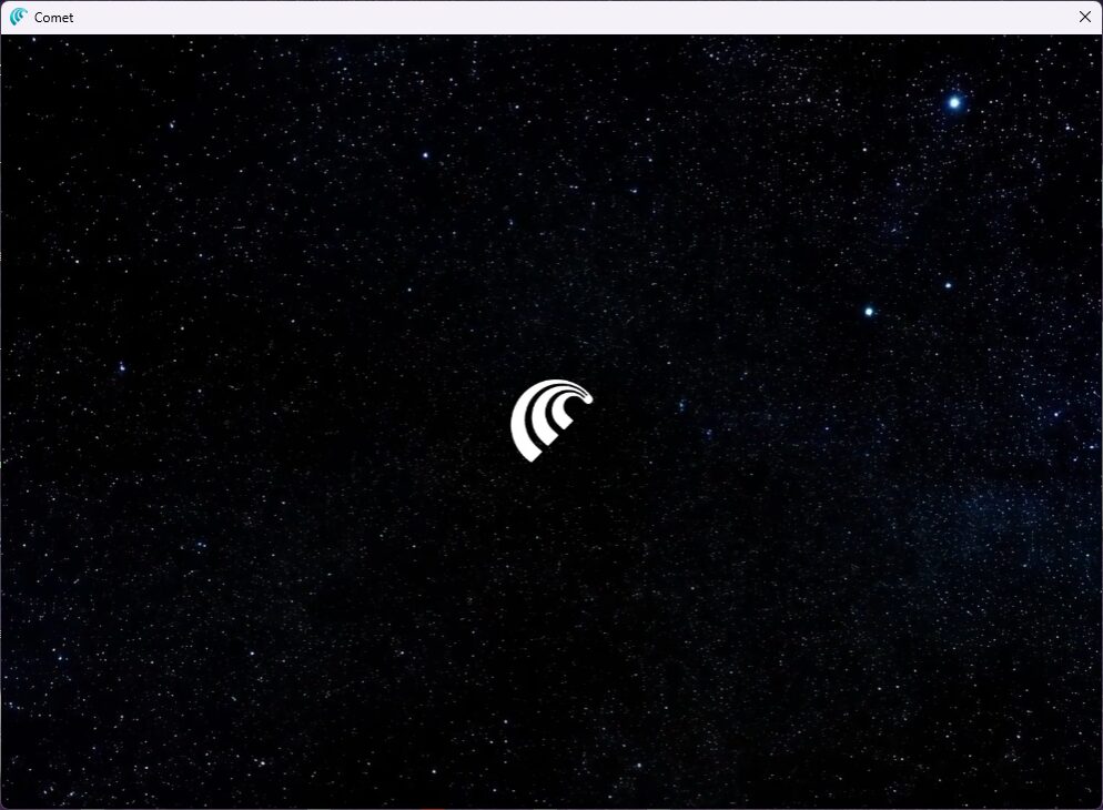 Comet起動画面