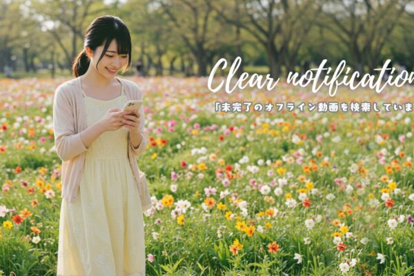 「未完了のオフライン動画を検索しています」の通知を秒速で消す方法【Android】